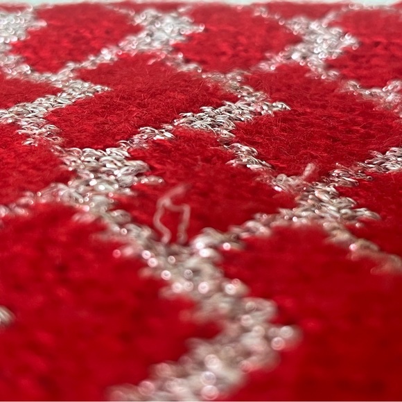 Lili Sodonio Red and Silver heart knit skirt - Picture 5 of 6